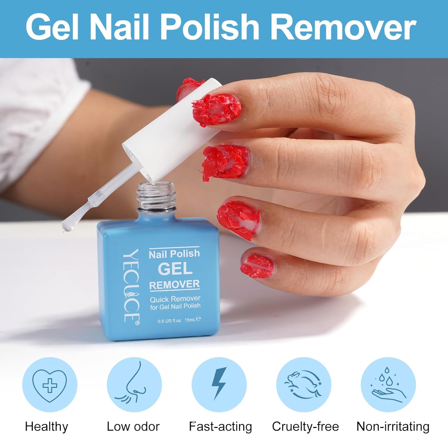 Gel Nail Polish Remover, Gel Polish Remover for Nails, No Need for Foil, Quick & Easy Polish Remover In 3-5 Minutes, No Need Soaking Or Wrapping-15ml - Image 7