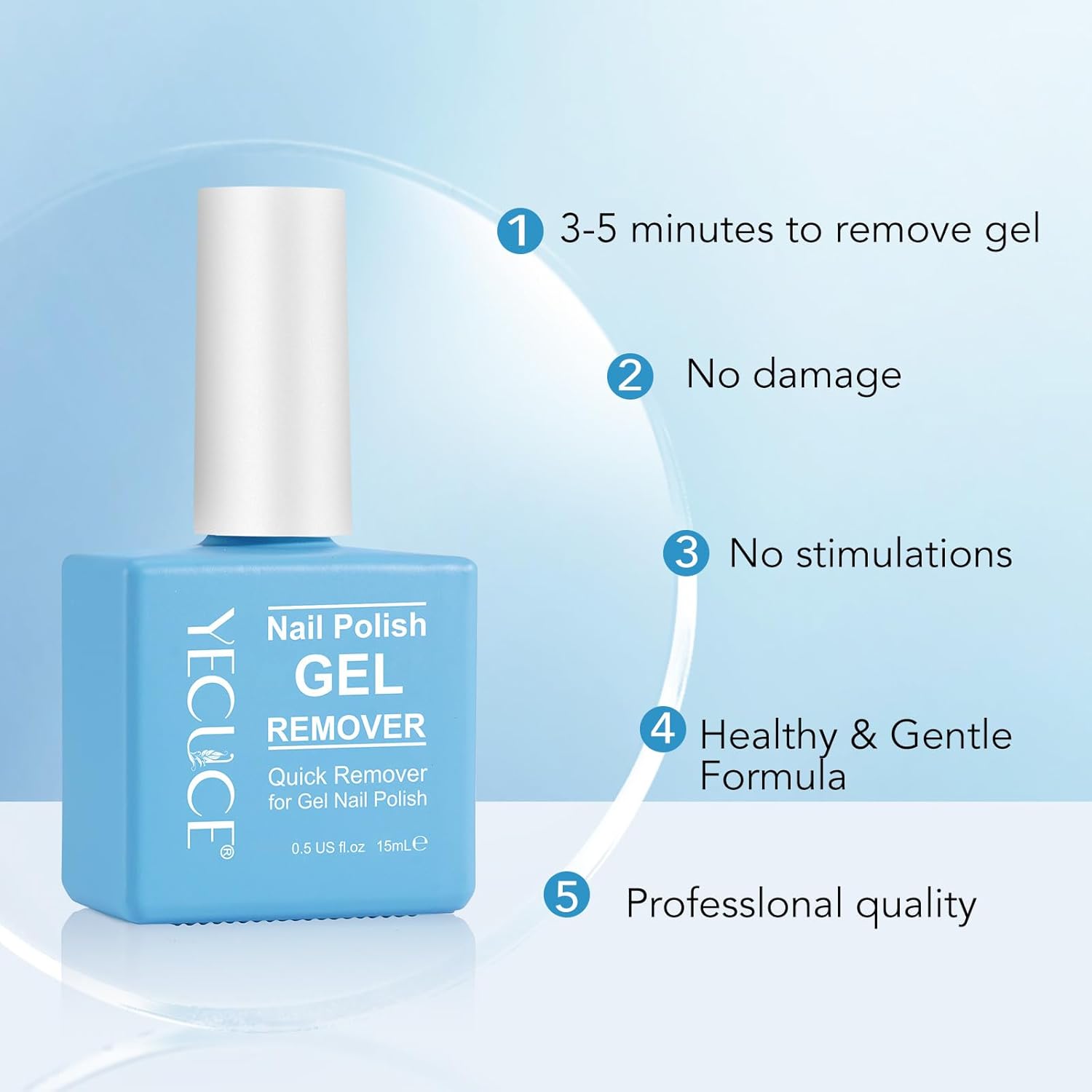 Gel Nail Polish Remover, Gel Polish Remover for Nails, No Need for Foil, Quick & Easy Polish Remover In 3-5 Minutes, No Need Soaking Or Wrapping-15ml - Image 3