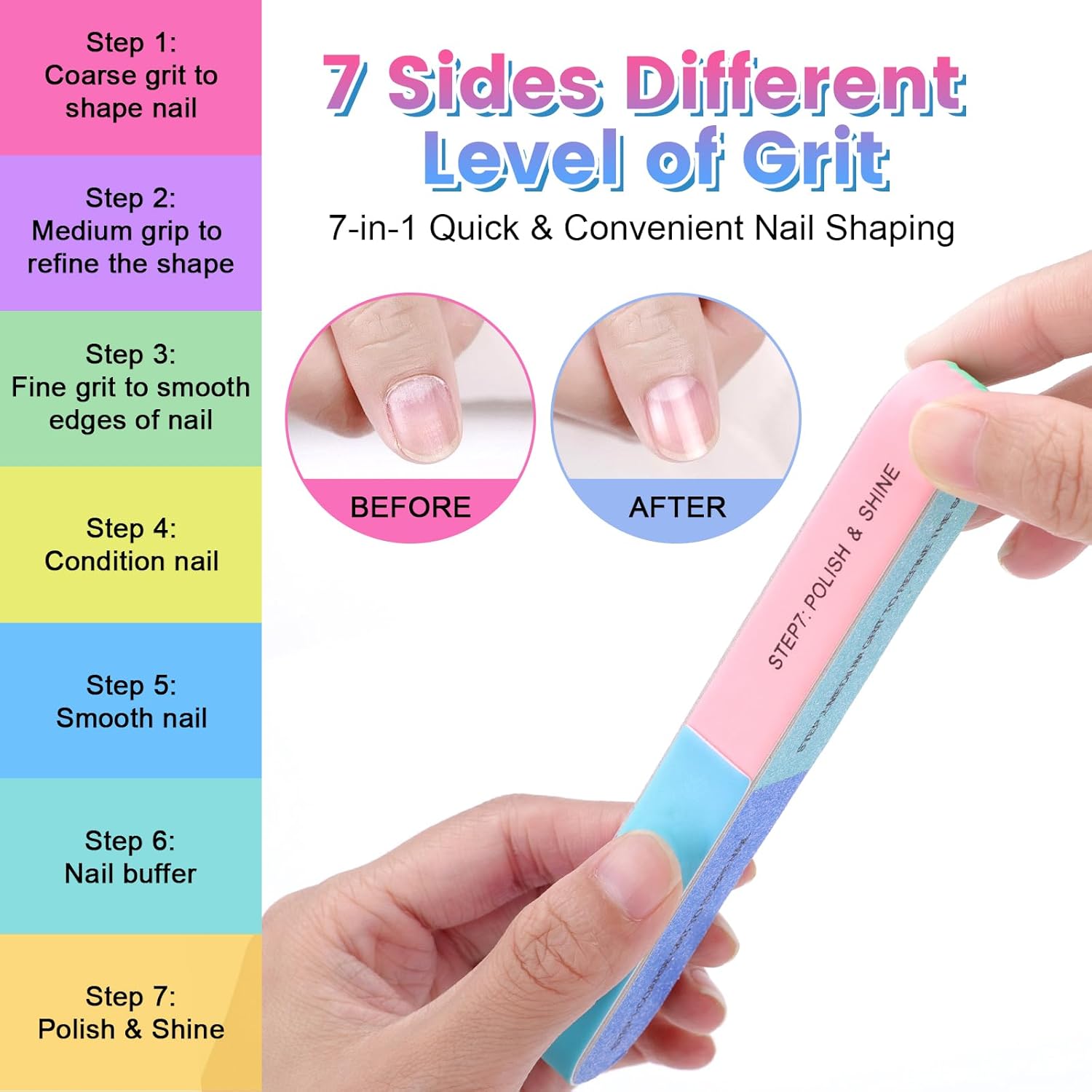 Gel Nail Polish Remover, Professional Gel Polish Remover for Nails Non-Irritating Easily & Quickly Remove Nail Polish, Gel Remover Tools Kit Nail File Cuticle Pusher Nail File Grit - Image 6