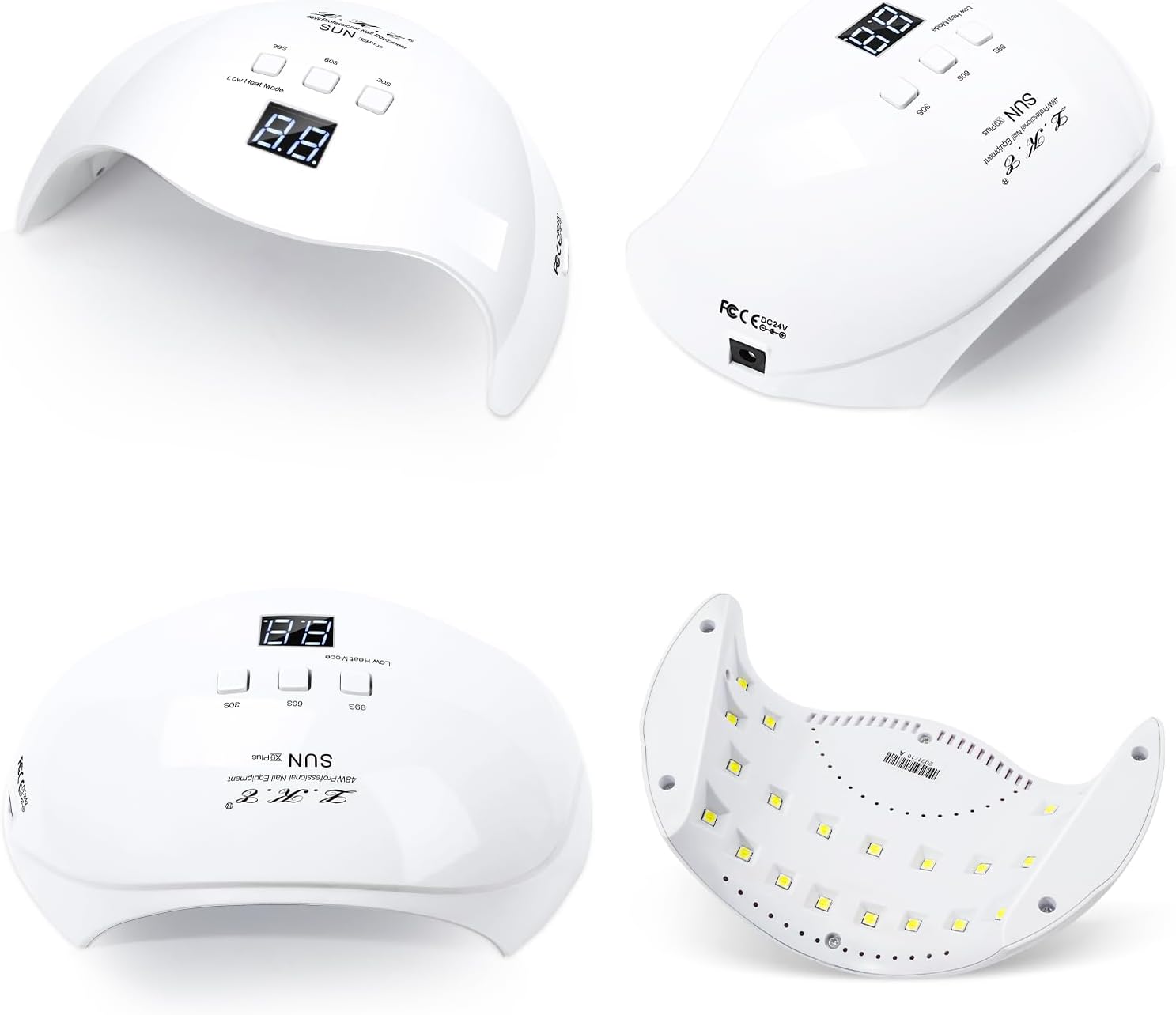 Gel UV LED Nail Polish Lamp, LKE Nail Dryer 40W LED Light with 3 Timers Professional for Nail Art Tools Accessories White - Image 2