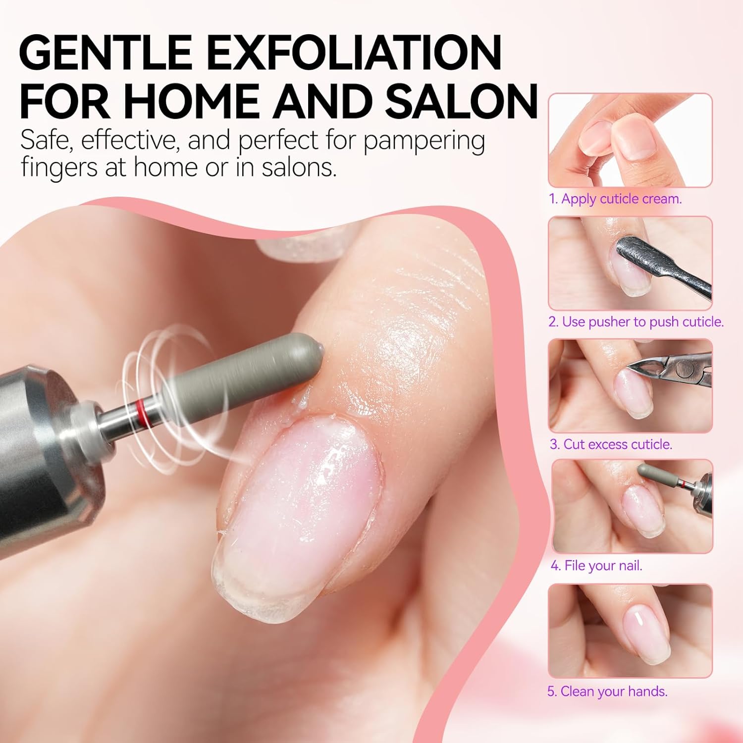gelike ec Cuticle Cream for Dry Damaged Cuticles Organic Nail Cuticle Remover for Dry, Rough Hands Cracked Rigid Skin - Professional for Salon Home Use - Image 2