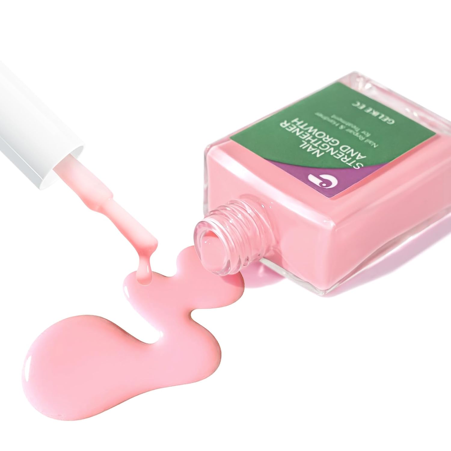gelike ec Nail Strengthener Polish for Thin Nails: Soft Pink 15ml 6 in 1 Natural Nail Hardener Extra Strong and Growth - Long Lasting Repair for Damaged Nails - Growth Oil for Salon Home Daily Work