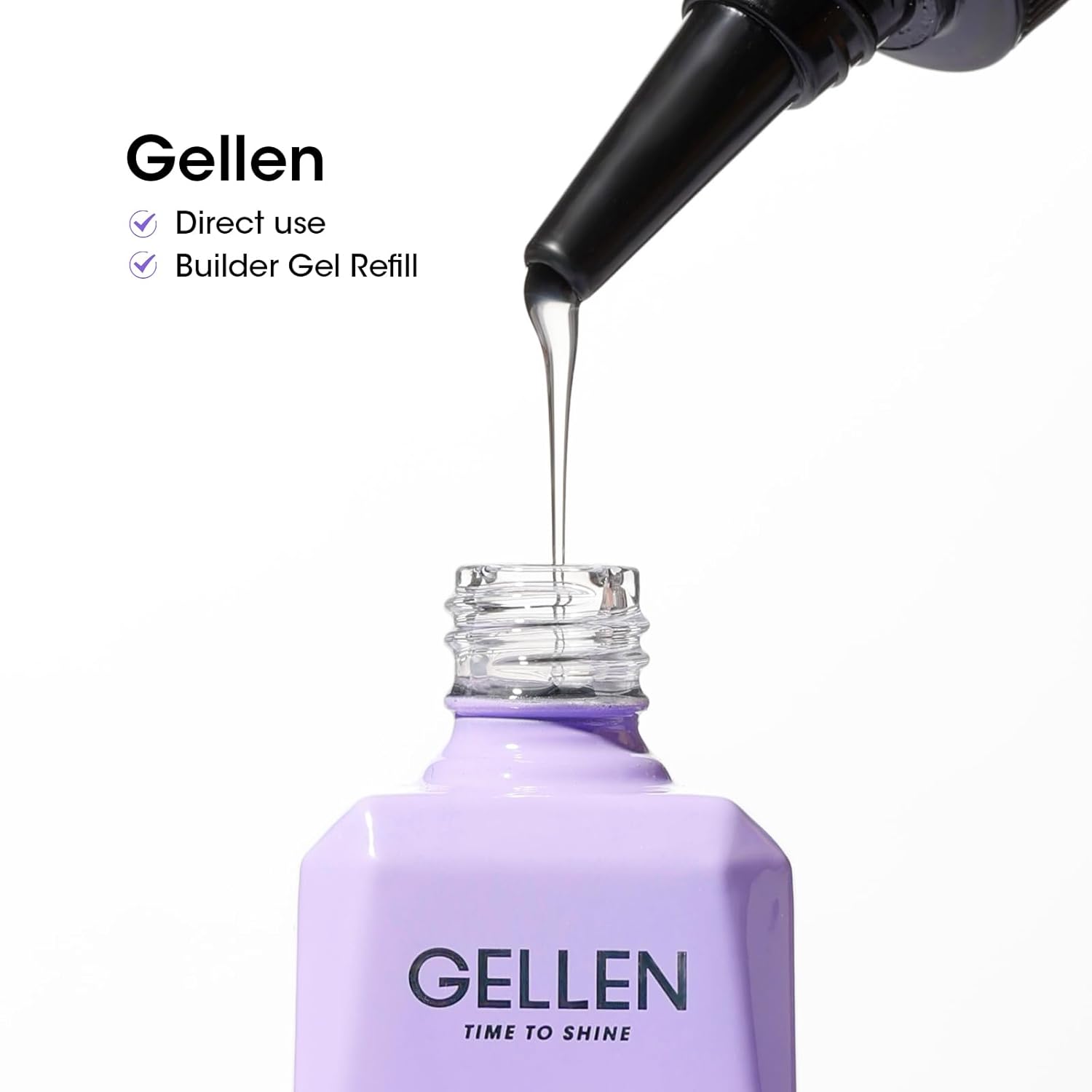 GELLEN 100ml No Wipe Gel Top Coat, High Gloss Long Lasting Clear Color Gel Top Coat U V Light Cured Soak off High Capacity for Salon - Image 6