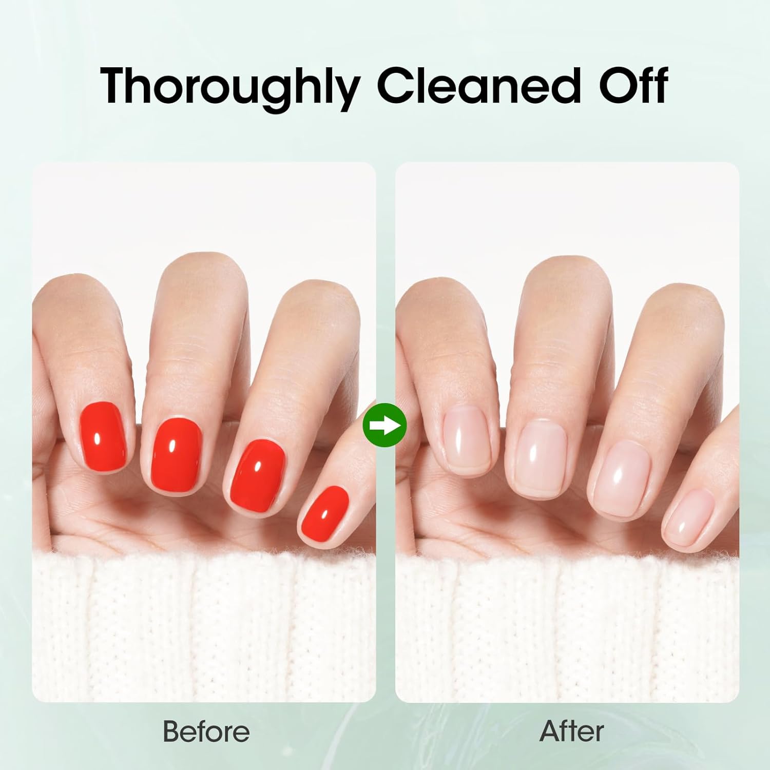 Gellen Nail Polish Remover, Non Acetone Nail Polish Removal for Regular Nail Polishes, Jasmine Scent Healthy Nail Polish Remover with Easy Push-down Pump, 6.34 Fl Oz - Image 6
