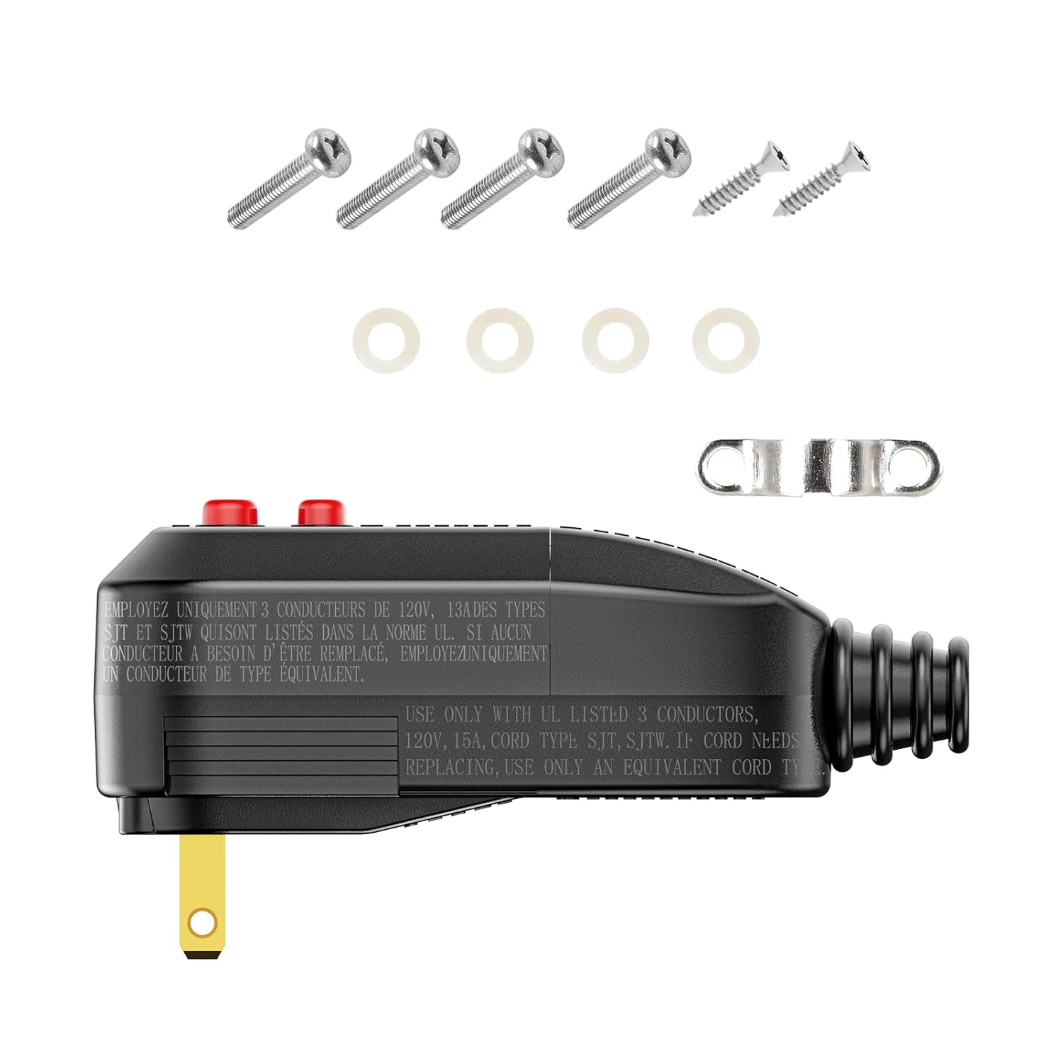 GFCI Replacement Plug Assembly Auto Reset 15 Amp 2 Prongs, 5 Years Warranty, Ground Fault Circuit Interrupter Safety Plug for Pressure Washer, Hot Tub, Air Conditioner, Hair Dryer - Image 7