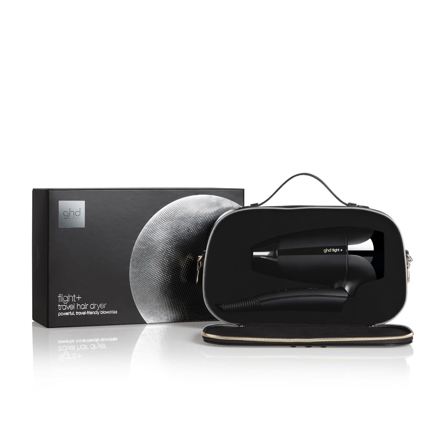 ghd Flight+ 1300w Professional Travel Hair Dryer Black with Luxurious Travel Case - Image 2