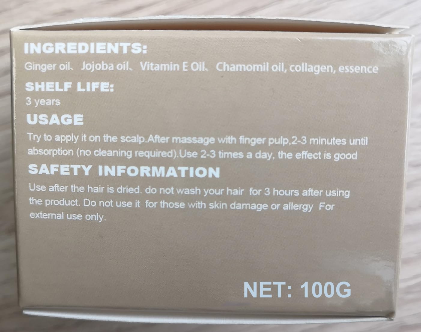 Ginger Hair Growth Ointment Hair Regrowth Treatment Cream Moisturizing Scalp Massage Hair Follicle Hair Care Serum Essence Conditioner (3.34 oz) - Image 7