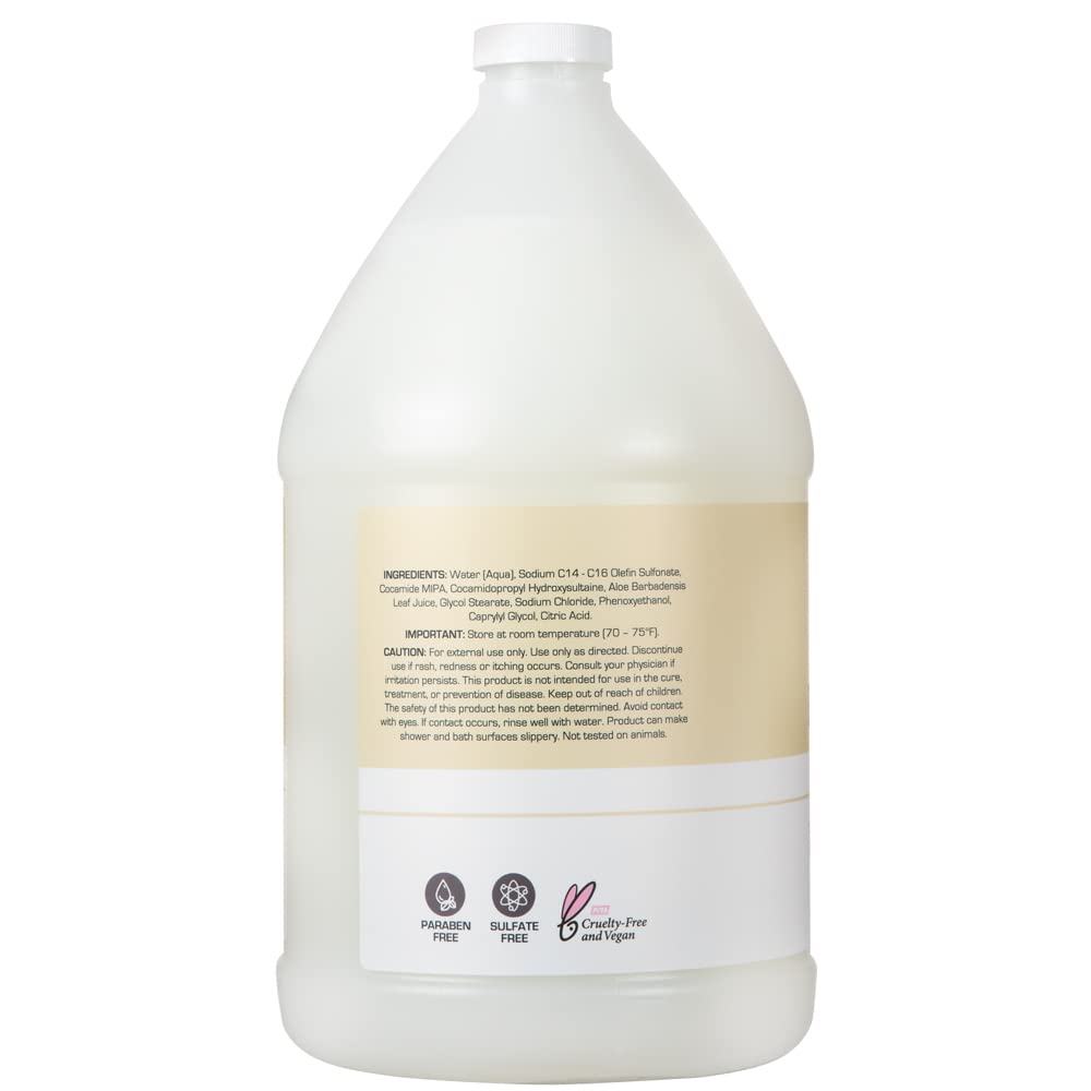 Ginger Lily Farms Club & Fitness Nourishing Body Wash, 100% Vegan & Cruelty-Free, Bath & Shower Gel for Men and Women, Fragrance Free, 1 Gallon (128 fl. oz.) Refill - Image 3