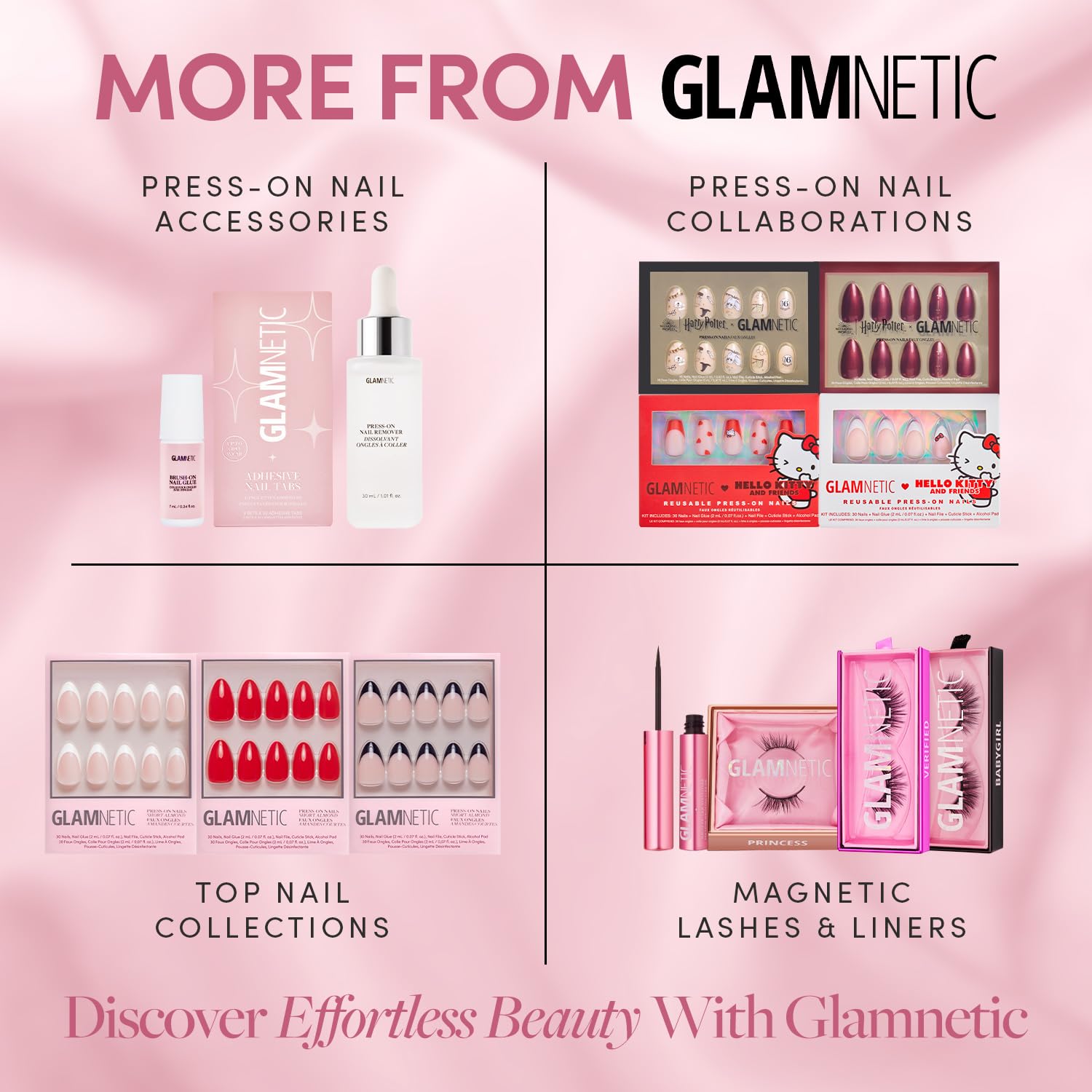 Glamnetic Press On Nails - Ruby Slipper | Deep Red Sparkly Short Almond Fake Nails with a Velvet Finish, Reusable | 15 Sizes - 30 Nail Kit with Glue - Image 6