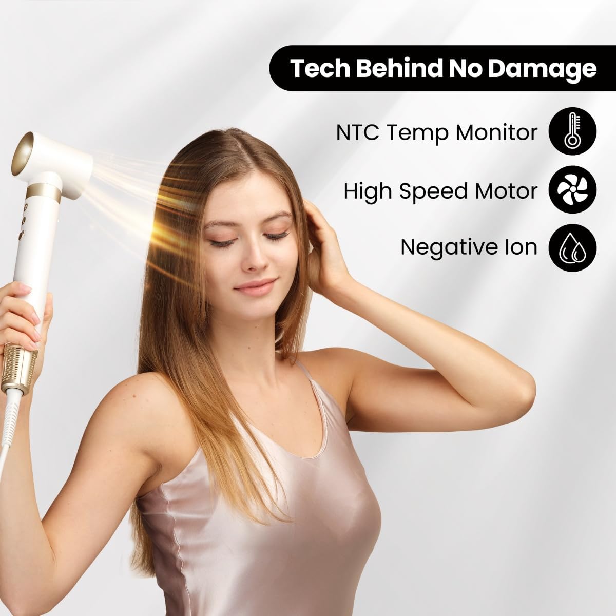 GLAMUP 6-in-1 Hot Air Styler Dryer Brush Set with Travel Bag, New - Image 5