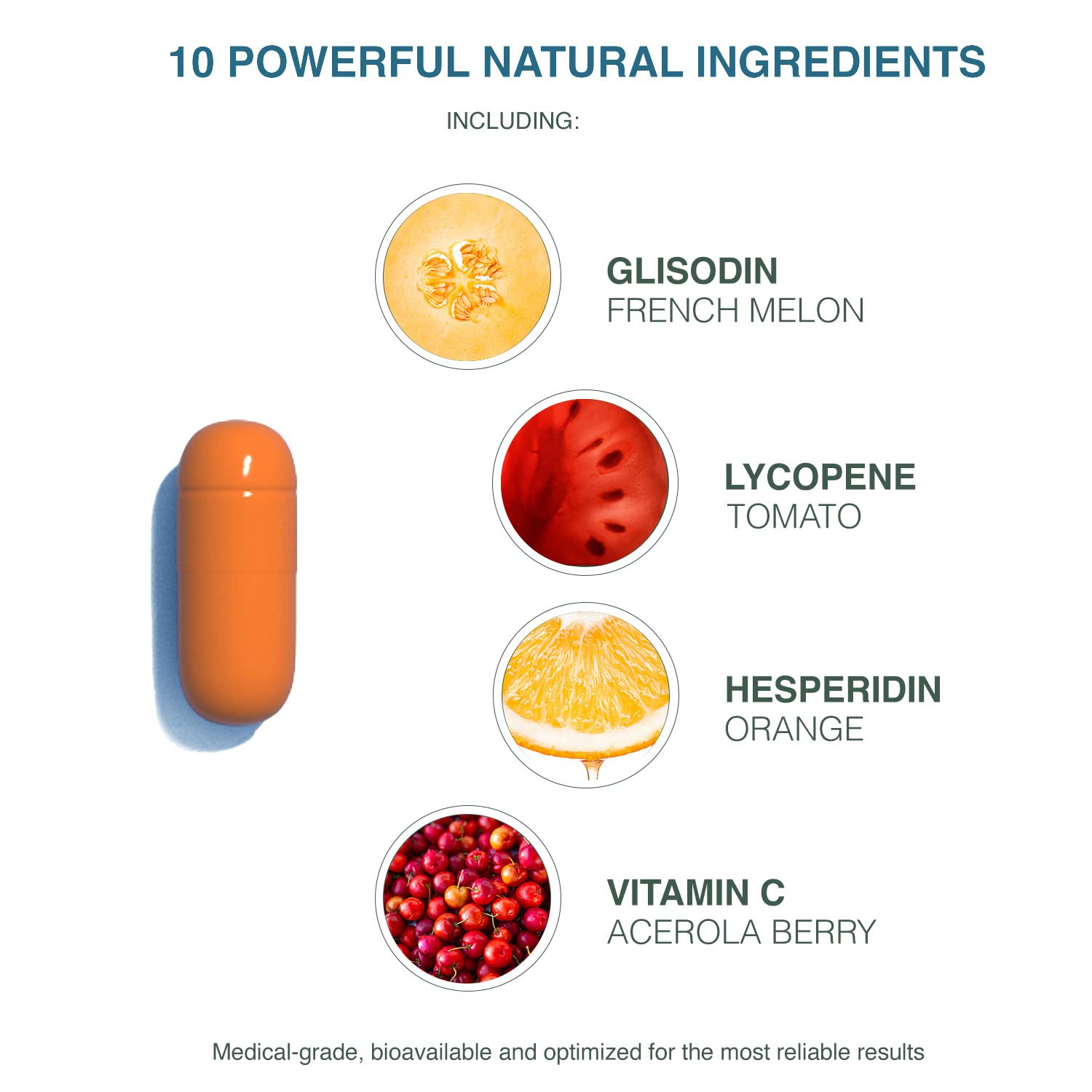 Glisodin Skin Nutrients Advanced Skin Brightening Formula – for Brighter, Clearer, and Firmer Complexion – Helps Reduce Blemishes - 90 Capsules - Image 5