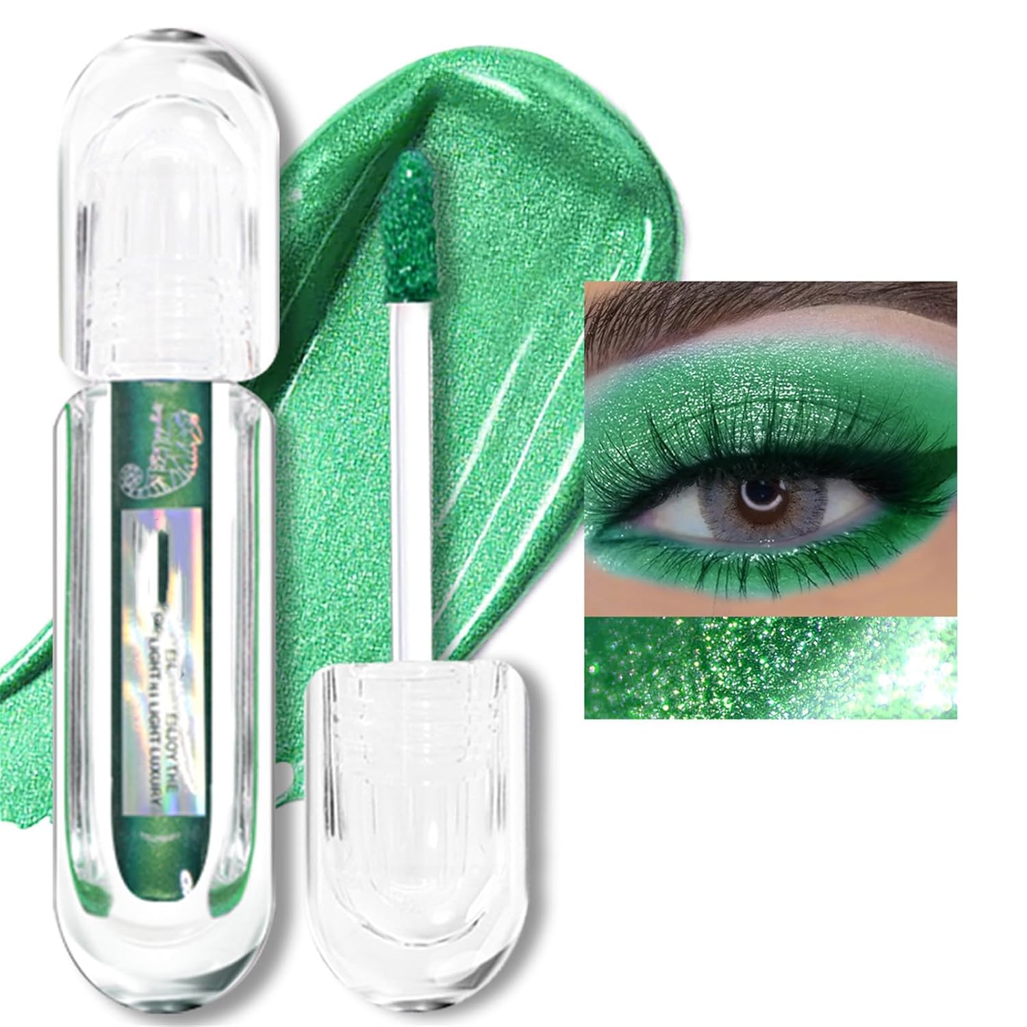 Glitter Eyeshadow Green Liquid Multichrome Eyeshadows Long Lasting Metallic Shadow Smudgeproof Multi Looks 3ml Highlighters Makeup (A, One Size) - Image 6