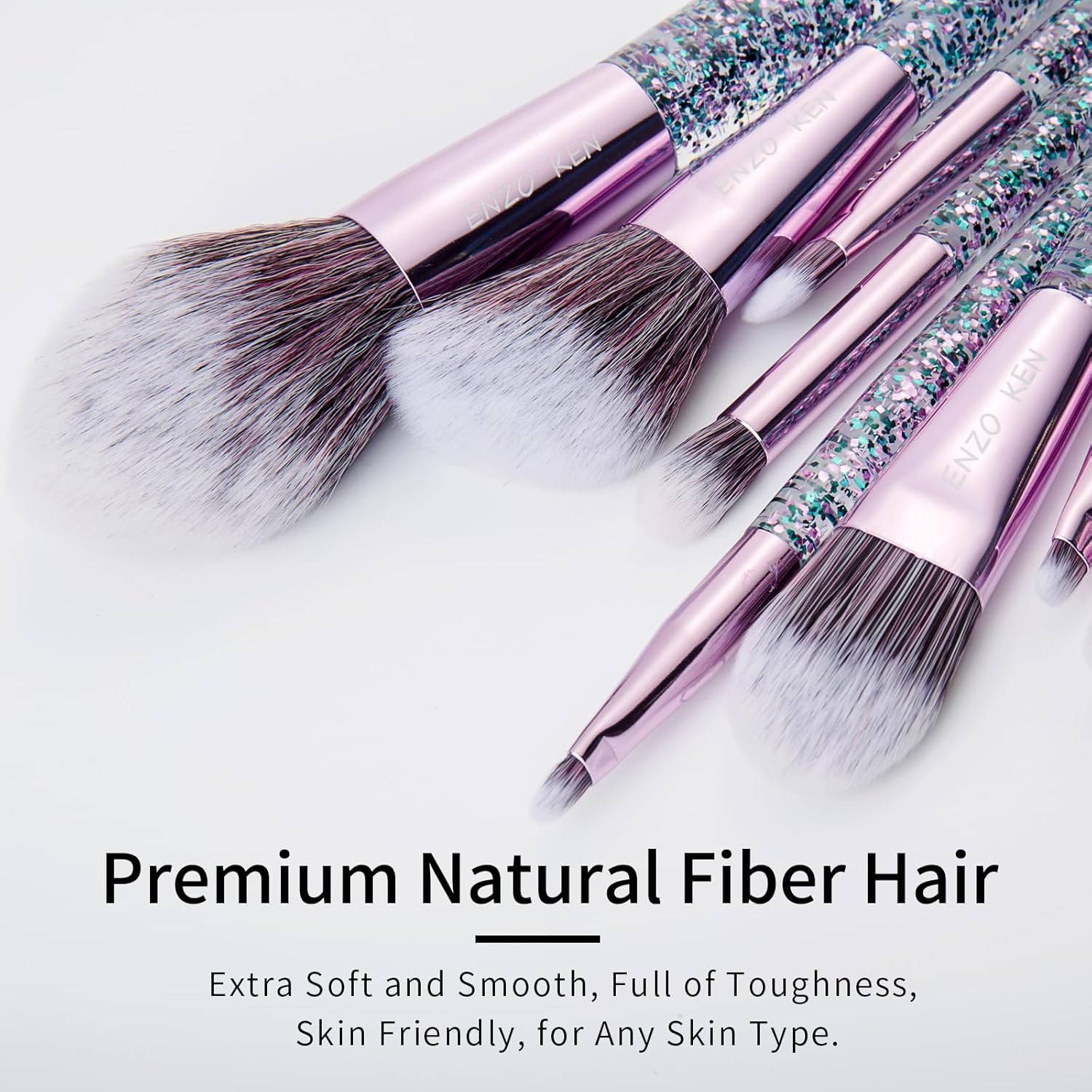 Glitter Makeup Brushes Set with Case, Vegan Makeup Brush Set Professional, Colorful Cosmetic Brushes Makeup Set, Make up Brush Vegan, Make up Brushes Set Professional, Makeup Brush Set Vegan - Image 4