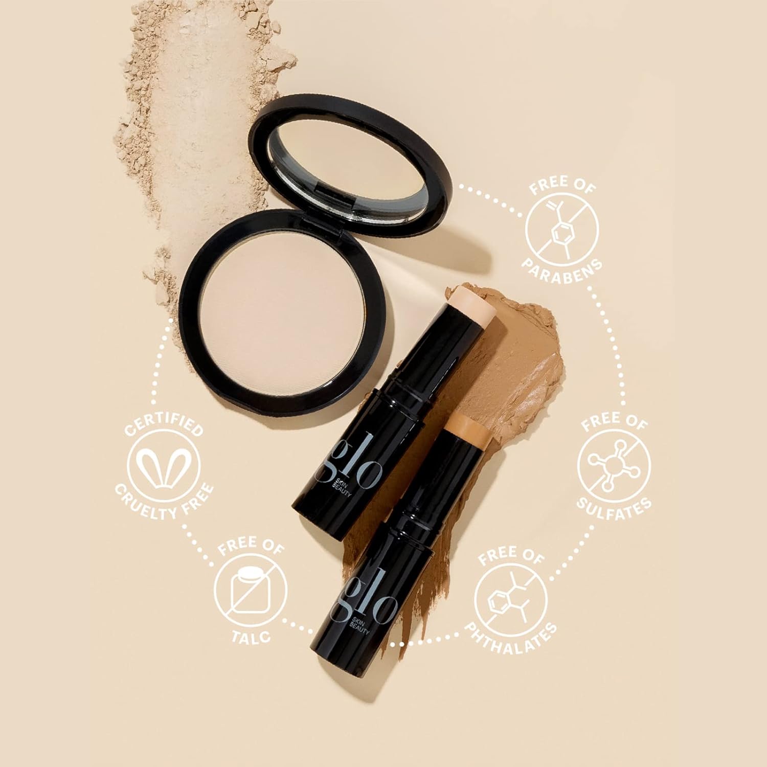 Glo Skin Beauty Pressed Base Powder Foundation Makeup (Cocoa Medium) - Flawless Coverage for a Radiant Natural, Second-Skin Finish - Image 5