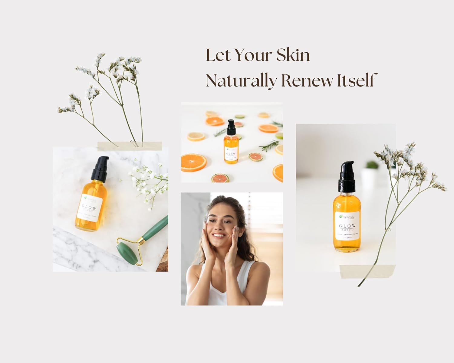 Glow - Turmeric & Rosehip Face Oil, Natural & Organic Face Moisturizer with Turmeric and Chamomile - Facial Serum - 2 oz - Image 2
