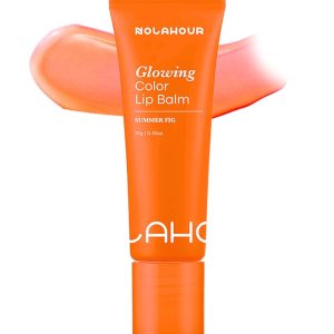 Glowing Color Lip Balm 0.35 Oz| Hydrating Lip Balm Lip Gloss for Girls | Vegan Lip Balm & Lip Plumping Gloss | Lip Glowy Balm & Lip Care for Dry Lips | Moisturizing Lip Balm Summer Fig