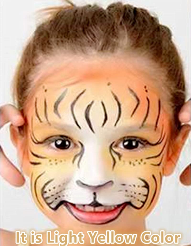 Go Ho Makeup Yellow Cream-Blendable Stick - Waterproof Yellow Eye Black Face Body Paint Stick Professional SFX Makeup,Softball/Baseball Eye Black,Safe Facepaint Nose&Lip Smacking for Halloween - Image 2