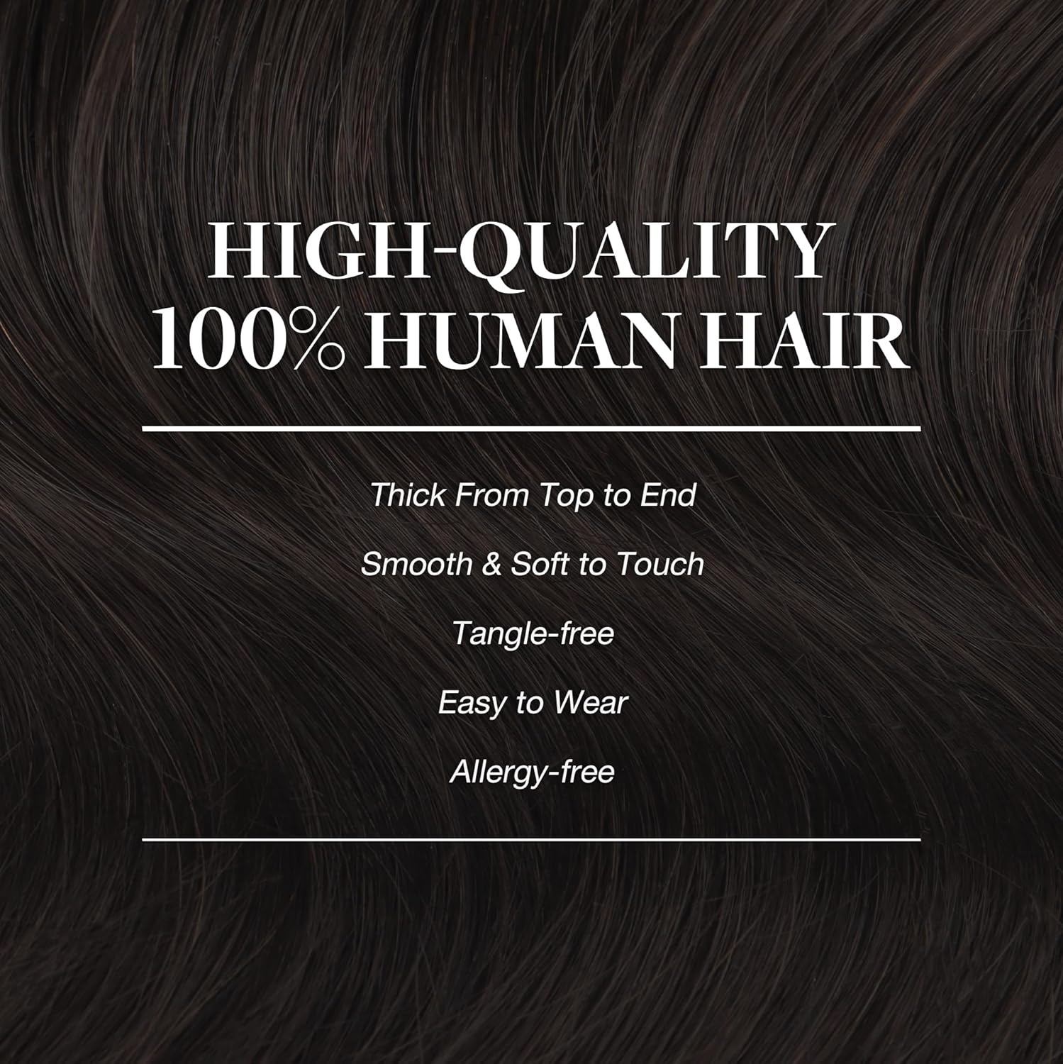 GOO GOO Clip in Hair Extensions Real Human Hair, Remy Human Hair Extensions Clip ins for Women, Natural Human Hair, 14inch 120g 7Pcs, 2 Dark Brown - Image 4