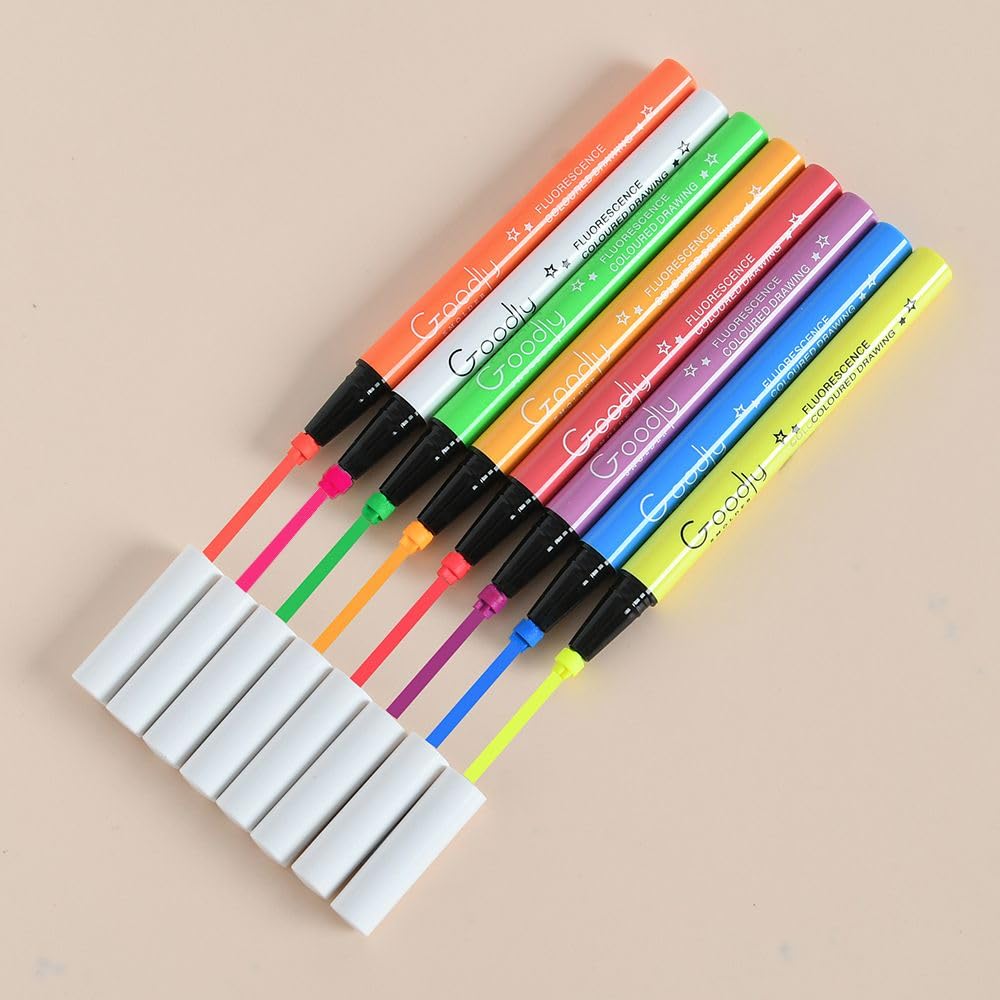 Goodly 8 Colors Master Precise UV Glow 2 IN 1 Liquid Eyeliner Set, Matte Colored Waterproof Smudge-proof Pigmented Graphic Liners - Image 3