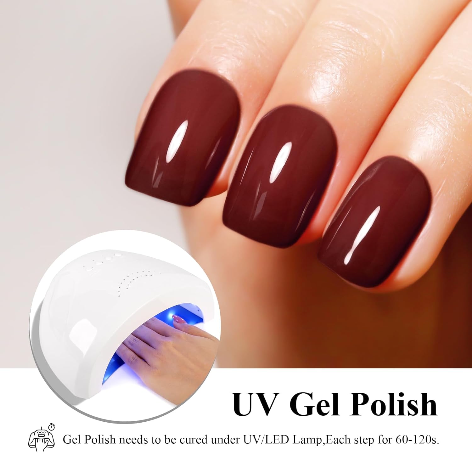 Grape Red Gel Nail Polish 16ML Jelly Red Brown Color UV/LED Soak Off Neutral Gel Polish for Winter Spring 1Pcs - Image 5