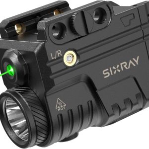 Green Beam and Flashlight for Pistol, Rechargeable Pistol Light Laser Combo Rail Mounted Green Beam Laser Class II