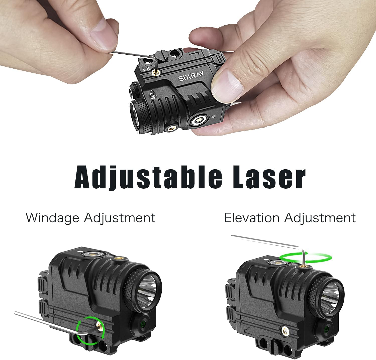 Green Beam and Flashlight for Pistol, Rechargeable Pistol Light Laser Combo Rail Mounted Green Beam Laser Class II - Image 5