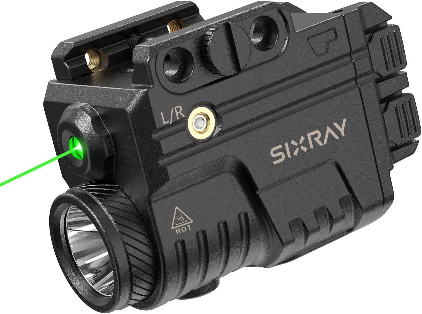 Green Beam and Flashlight for Pistol, Rechargeable Pistol Light Laser Combo Rail Mounted Green Beam Laser Class II