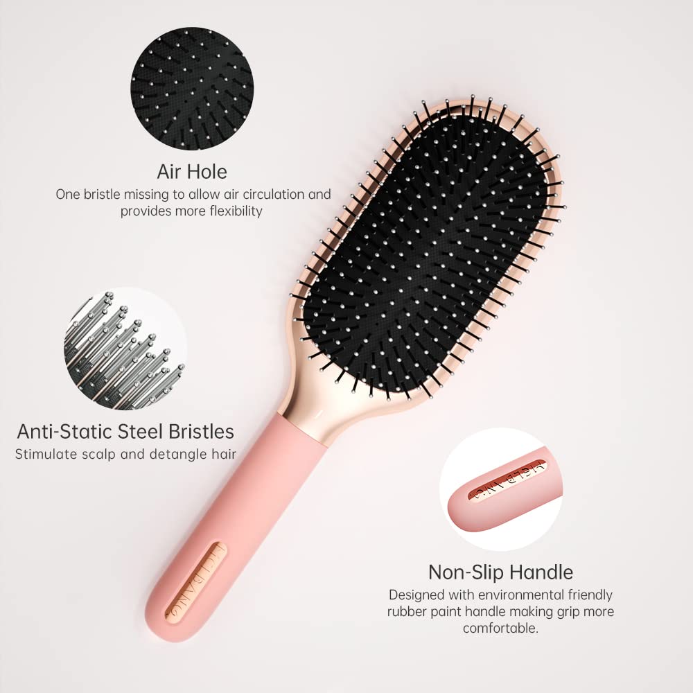 Hair Brush for Thick Curly Thin Long Short Wet or Dry Hair Adds Shine and Makes Hair Smooth Hair Comb Paddle Hair Brush for Men Women Kid - Image 4