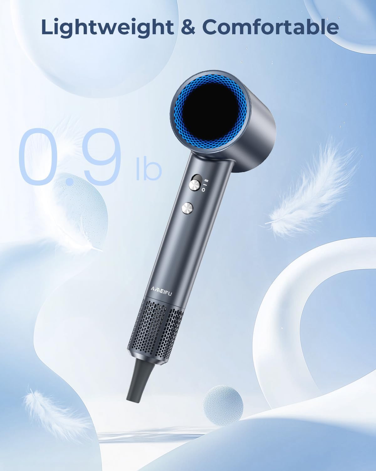 Hair Dryer, 150000 RPM Professional High-Speed Blow Dryer, Negative Ionic Hair Dryer for Fast Drying, Low Noise Thermo-Control HairDryer with Magnetic Nozzle for Home Travel Women Man + - Image 4