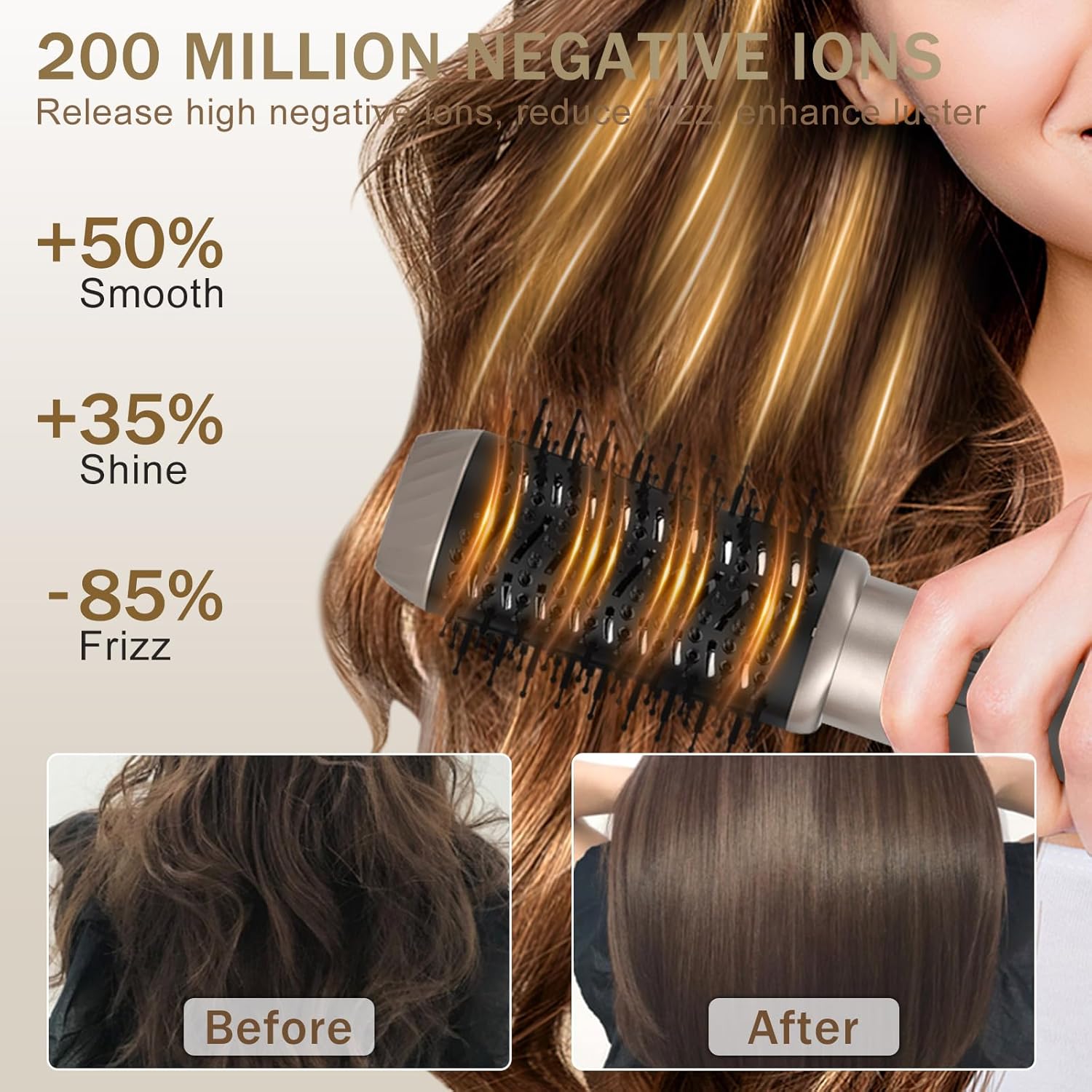 Hair Dryer Brush Blow Dryer Brush in One 6 in 1 Hair Styler 110,000 RPM Air Curler Wrap Styler Hot Air Brush Blowout Brush Hair Styling Tools Curling Straightening Styling Drying Gift Mom Women - Image 4