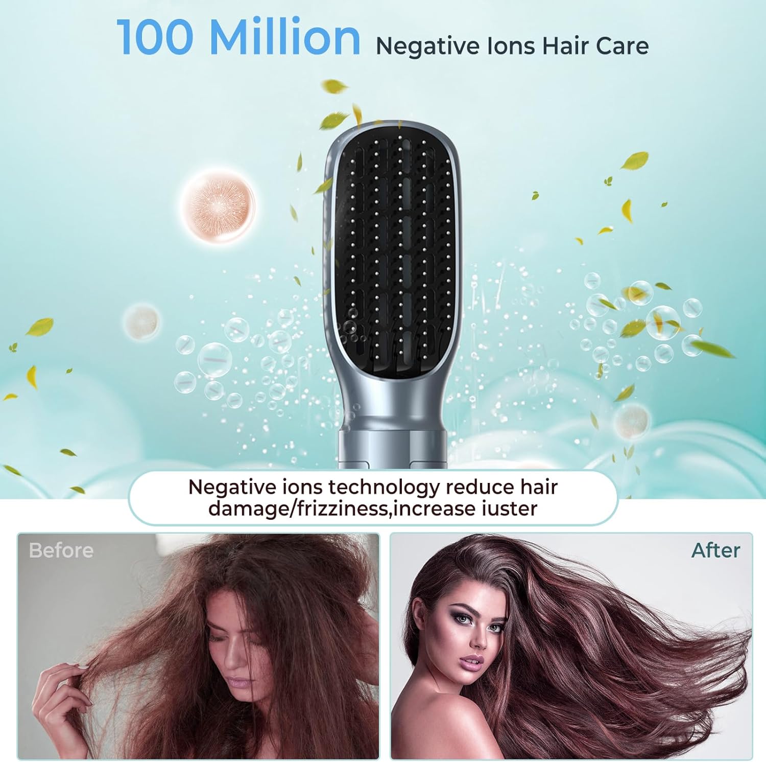Hair Dryer Brush,Blow Dryer Brush with Attachments,110000 RPM Curly Twist 6 in 1 Air Style, Professional Ionic Hair Styling Tool, Left & Right Air Curler, Volumizer - Image 7