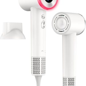 Hair Dryer, High Speed Fast Drying Hair Dryers, Negative Ionic Portable Blow Dryer with 110000 RPM Brushless Motor, Lightweight Low Noise Thermo-Control Hairdryer with Nozzle for Home, Travel