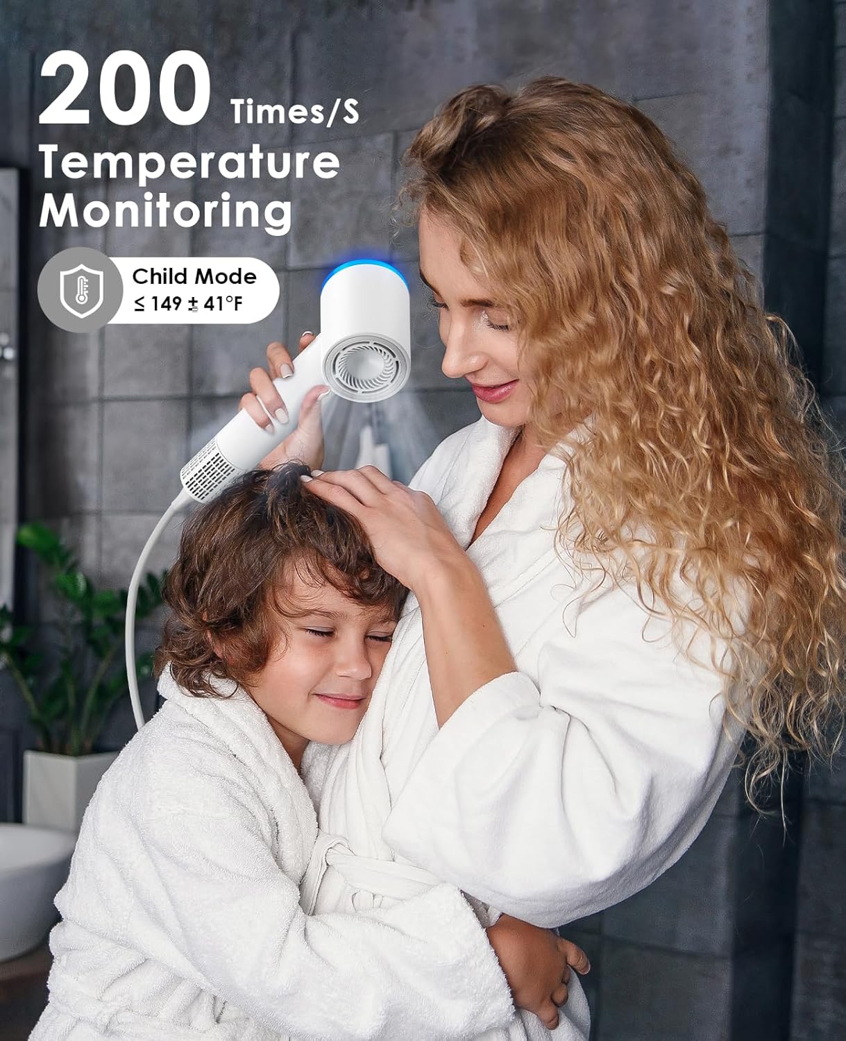 Hair Dryer, High Speed Fast Drying Hair Dryers, Negative Ionic Portable Blow Dryer with 110000 RPM Brushless Motor, Lightweight Low Noise Thermo-Control Hairdryer with Nozzle for Home, Travel - Image 3