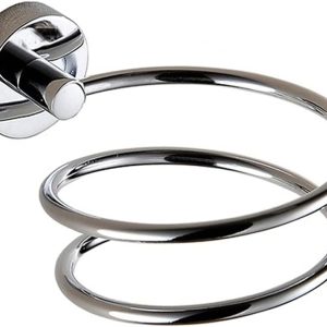 Hair Dryer Holder Hair Dryer Rack Stainless Steel Hair Care Tools Holder Wall Mount Chrome Finished for Bathroom, Bedroom, Barbershop