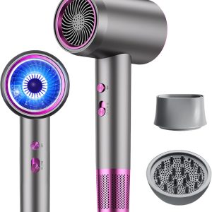 Hair Dryer,Gifts for Women Men Mom Dad,1400W Fast Drying Blow Dryer with Diffuser - Portable Lightweight Hair Dryer for Women,Low Noise with Nozzle for Home Salon Travel