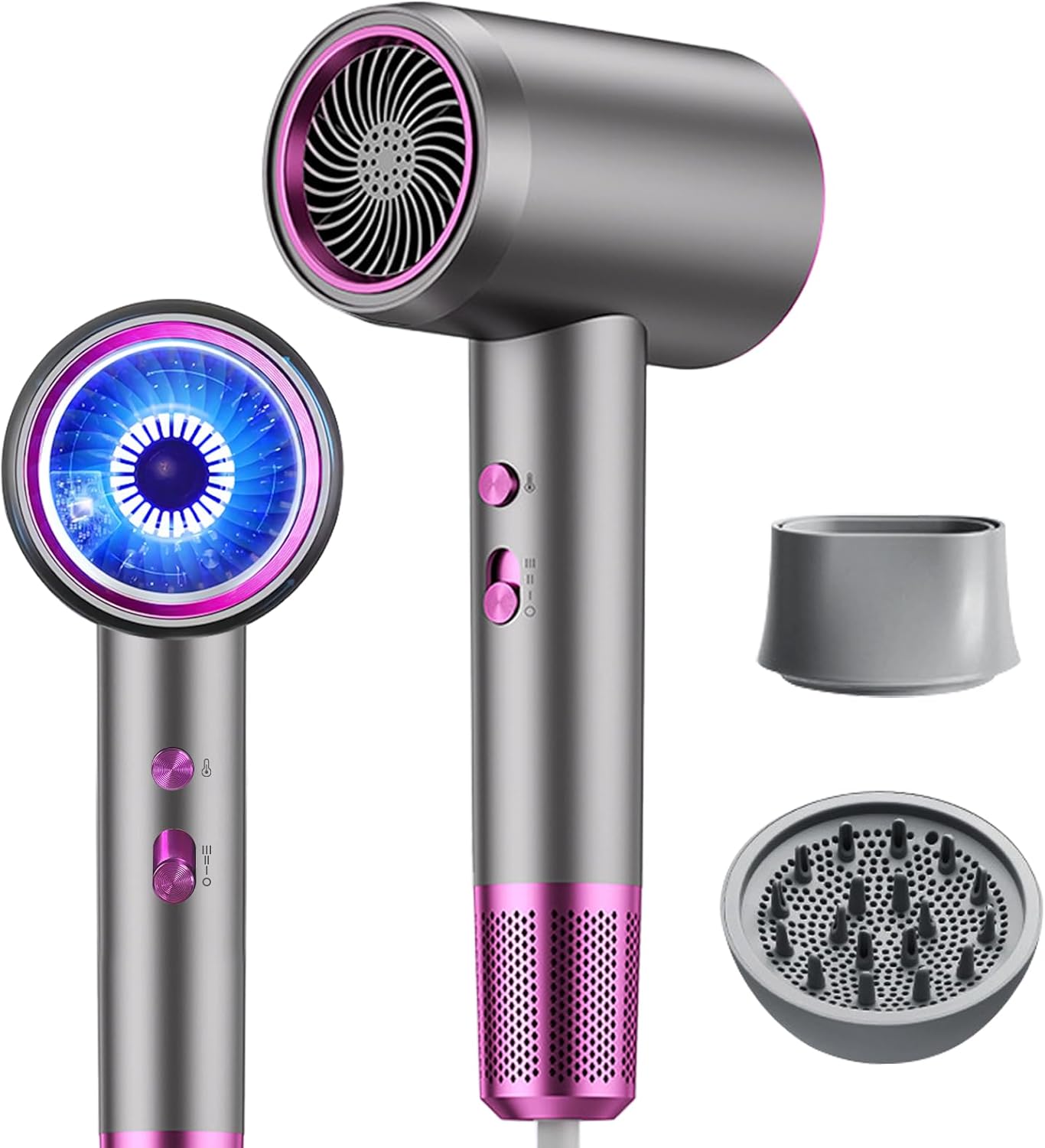 Hair Dryer,Gifts for Women Men Mom Dad,1400W Fast Drying Blow Dryer with Diffuser - Portable Lightweight Hair Dryer for Women,Low Noise with Nozzle for Home Salon Travel