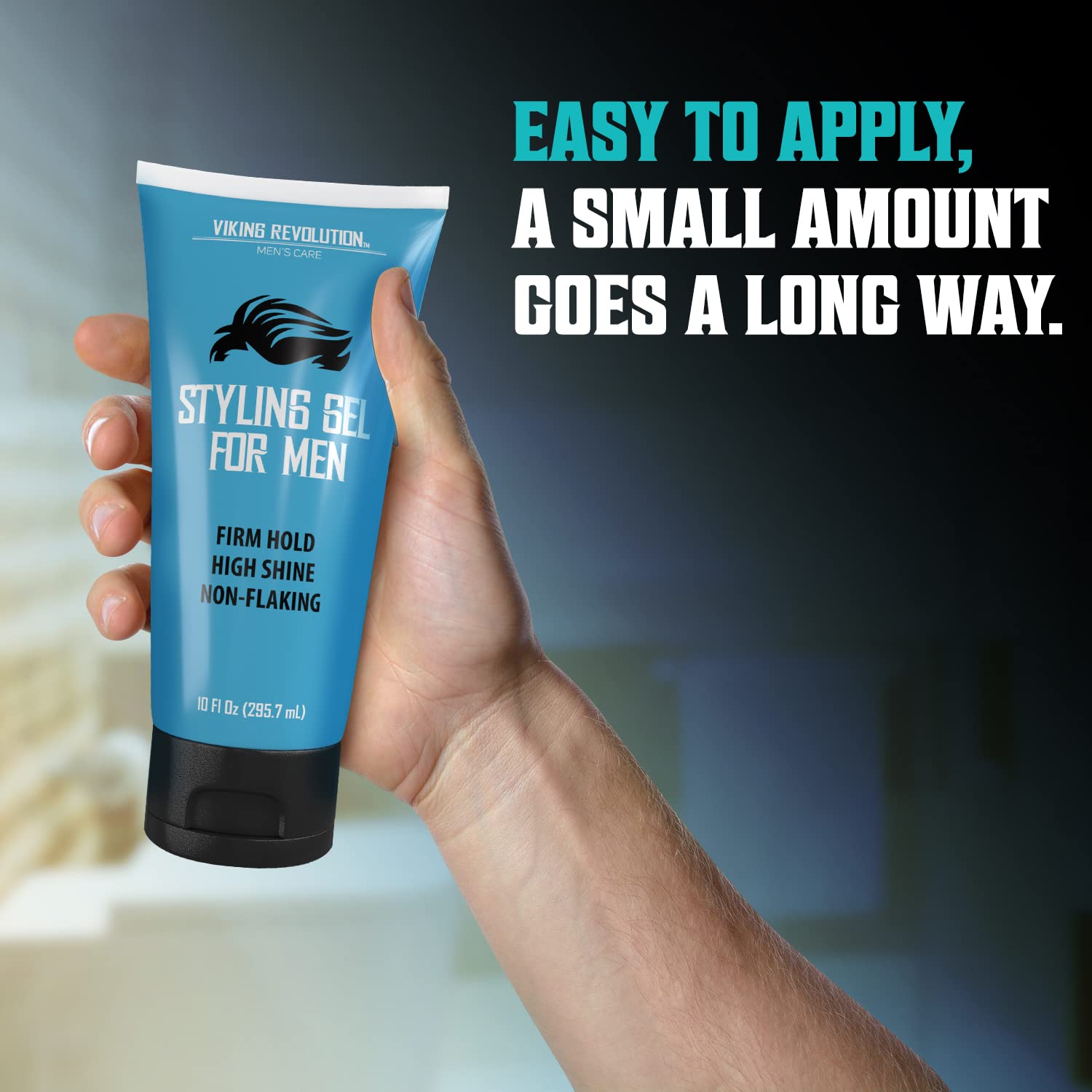 Hair Gel for Men Strong Hold - Mens Hair Gel Extra Strength - Styling Gel for Hair Clear Hair Gel - Firm Hold Gel Hair High Shine Non-Flaking Curly Hair Gel (10oz) - Image 4