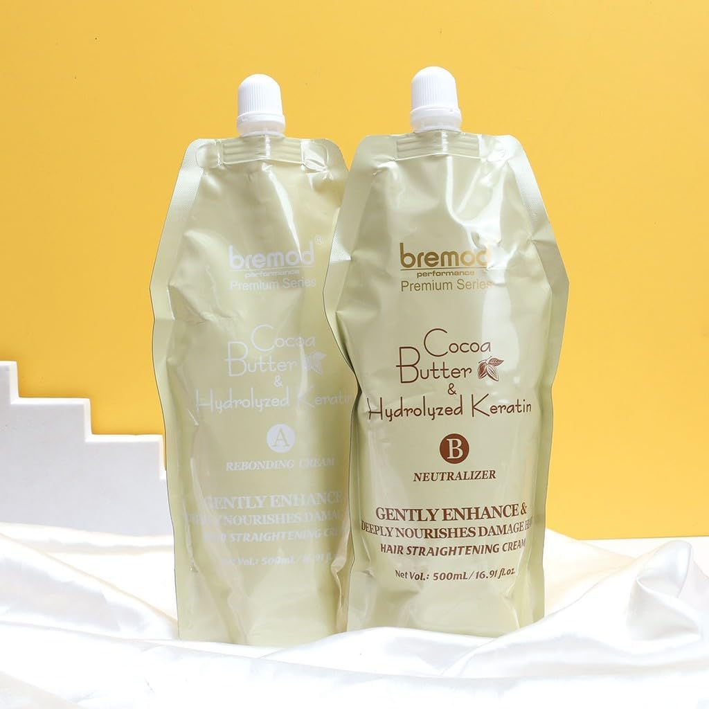 Cocoa Butter Keratin Hair Straightening Rebonding Cream 2 x 16.9 Fl Oz Set - Image 7