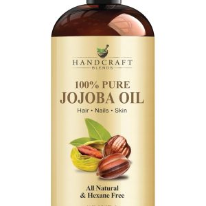 Handcraft Blends Jojoba Oil - Cold-Pressed 16 Fl Oz - 100% Pure and Natural Premium Grade Carrier Oil for Skin and Hair - Body Massage - Hexane-Free - Hair Relaxer for Tight Curls