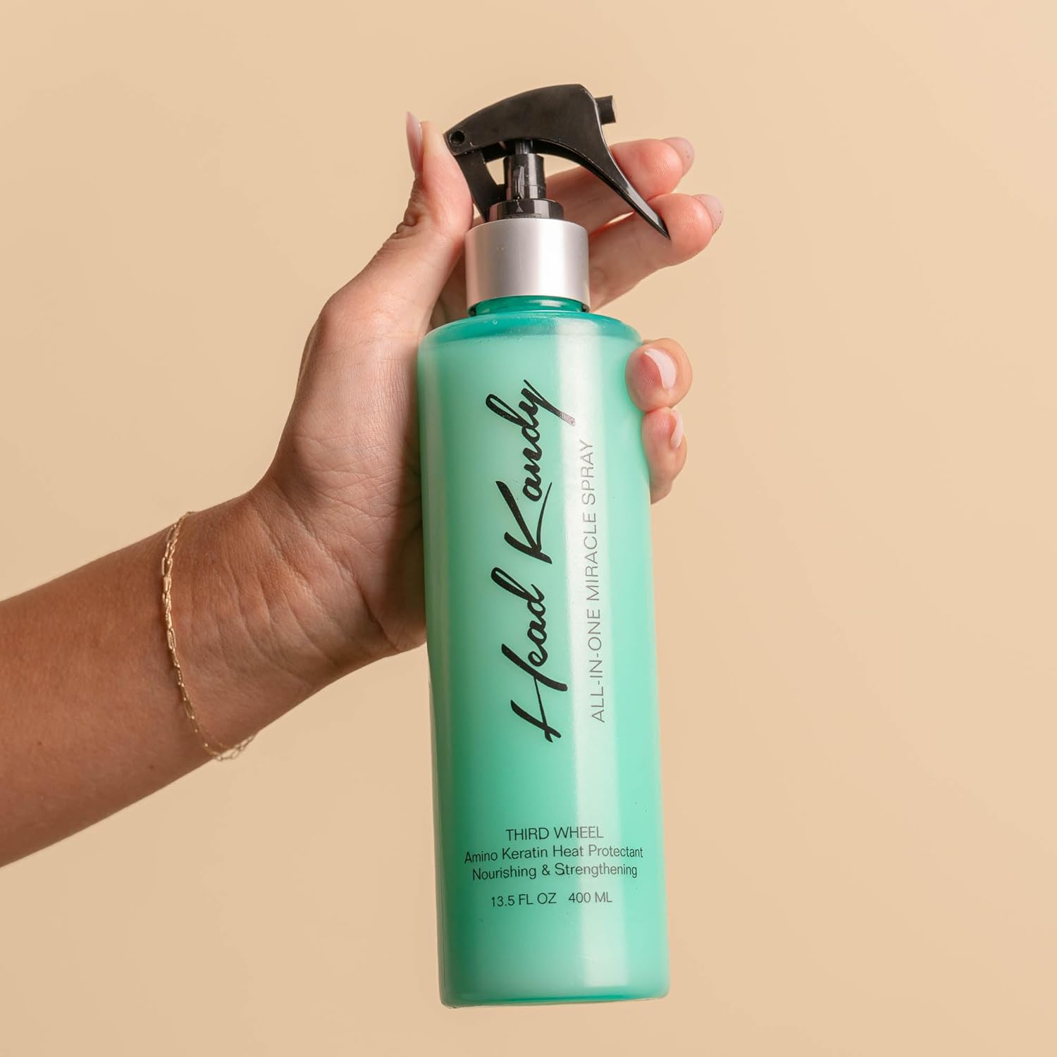 Head Kandy Third Wheel Heat Protectant Spray 13.5 oz with Amino Keratin - Image 3