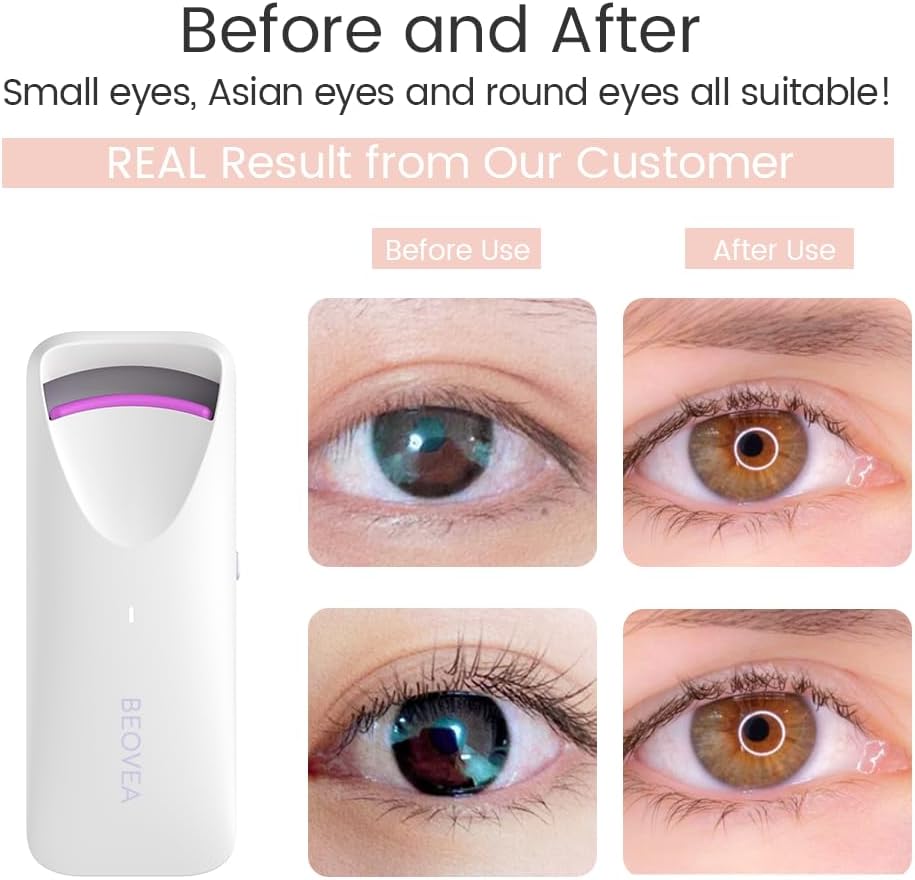 Heated Eyelash Curler – Fast 8-Second Heat for Long-Lasting Curls – Portable Rechargeable Heated Lash Curler, Safe & Effective Eyelash Curlers for All-Day Volume and Lift - Image 5