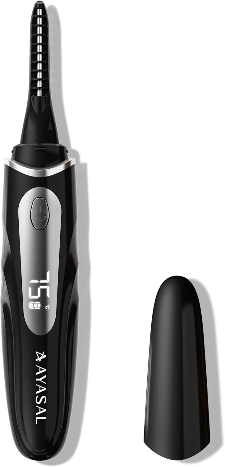 Heated Eyelash Curler for Women: Electric Eyelash Curler for Instant Glam, 10-Second Natural Curls, 24-Hrs Lasting Effect - Portable Rechargeable Heater Lash Curler for All Lash Types