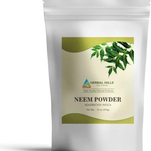 HERBAL HILLS Neem Powder Azadirachta Indica Pure Neem Leaf/Leaves Powder 16 Oz