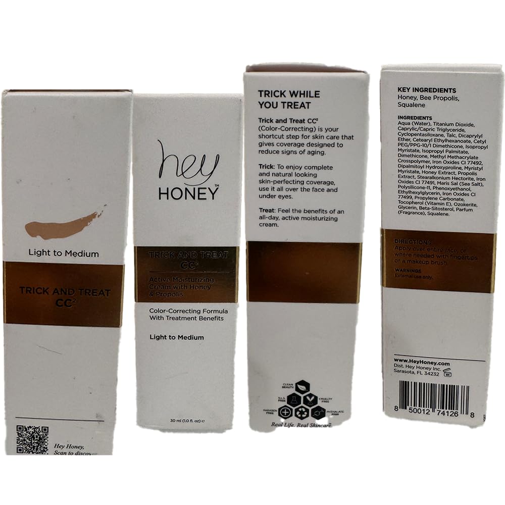 Hey Honey Skincare Trick & Treat Active Honey & Propolis Full-Coverage Concealer | for Rosacea, Acne & Blemishes, Dark Spots, Eye Dark Circles & Discoloration | Light to Medium Tone | 0.5 oz. - Image 10