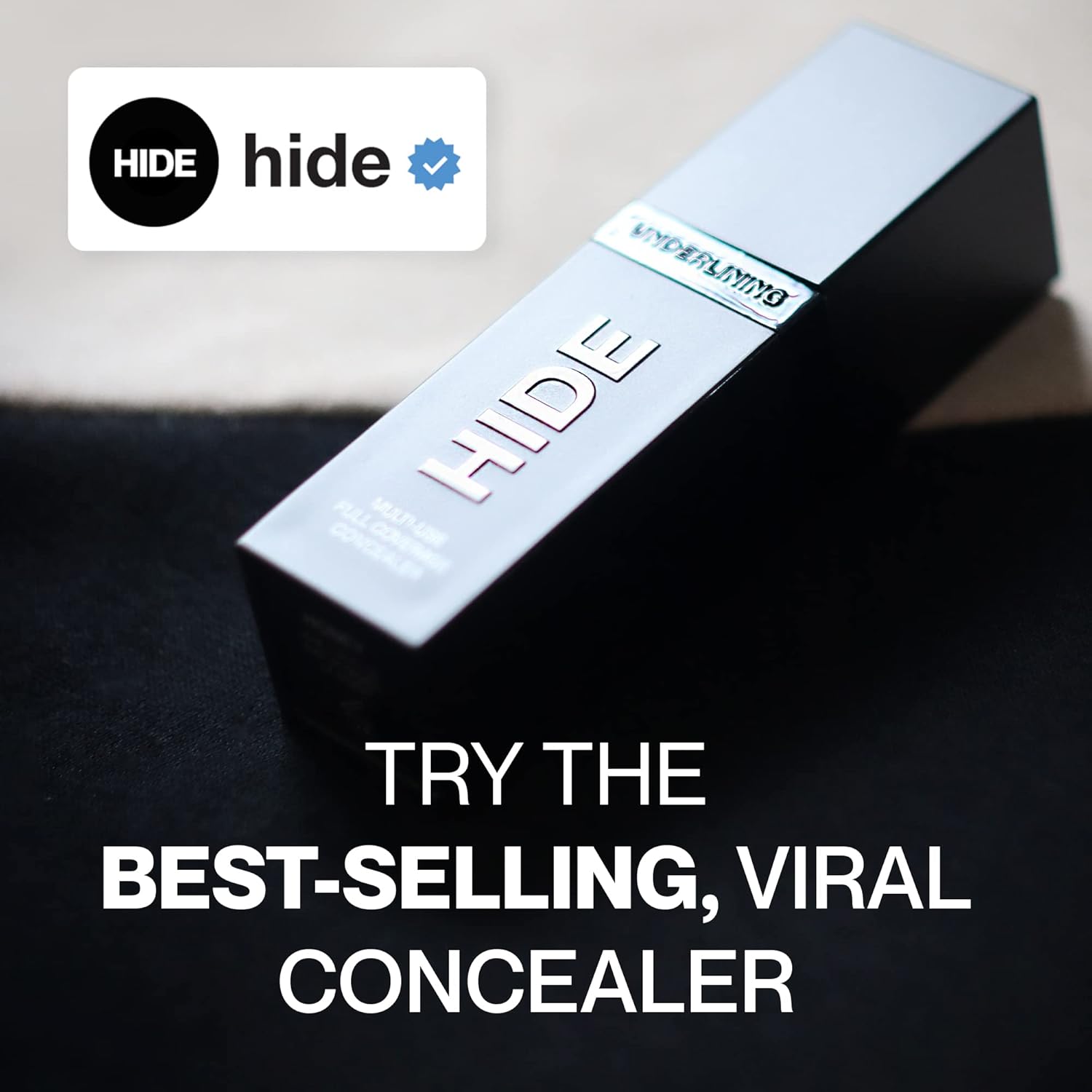 HIDE Liquid Concealer, Medium to Full Coverage Concealer for Blemishes, Under Eye Dark Circles & Scars, Oil Free Concealer, Nude (See Shade Finder), 0.5 fl oz - Image 9