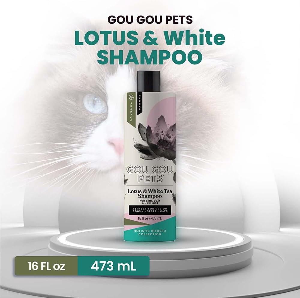 Holistic Natural Derived Lotus and White Tea Pet Shampoo: Veterinarian Recommended - Remove Dirt, Cleanse and Restore Your Dog, Cat or Horse Coat - Made in USA - 16 oz - Image 6