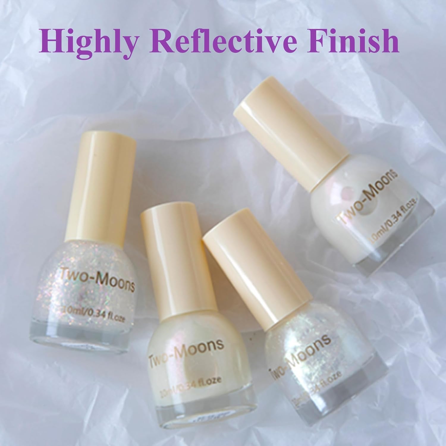 Holographic Glitter Nail Polish, Air Dry Reflective Gel, Bright Pink Neon Color, Light Pastel Quick Dry Sparkly Polish for Women Girls, 10ML - Image 5