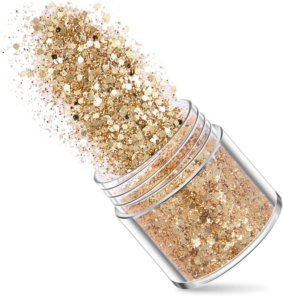 Holographic Nail Art Glitters Gold Silver Nail Sequins 3D Laser Acrylic Nails Powder Dust Flakes Nail Art Supplies for Nails Art Decoration Nail Sparkle Manicure Accessories Glitters Crafts 5 Boxes - Image 4