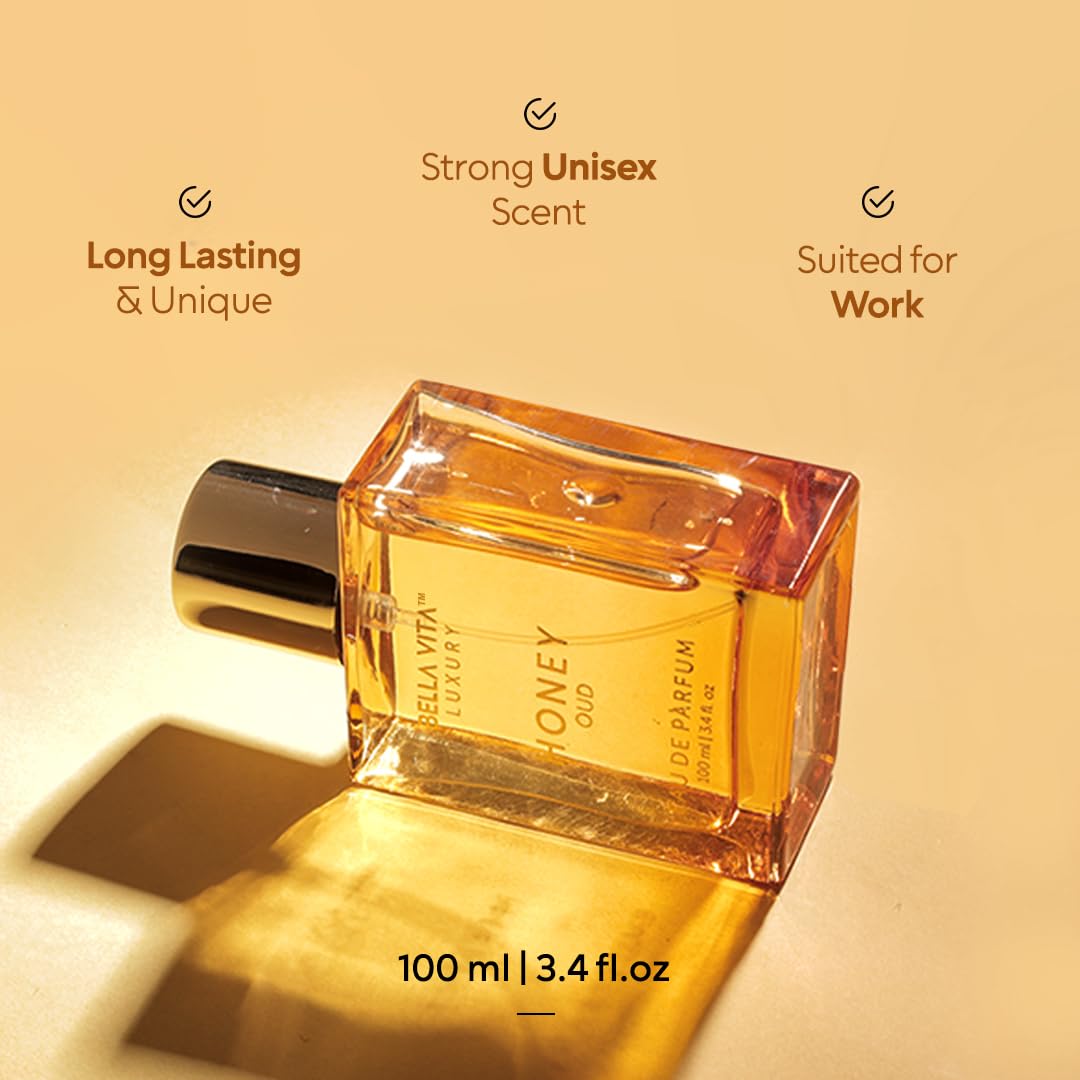 Honey Oud Eau de Parfum (3.4 fl. oz.) | Patchouli, Vanilla, Bergamot, Floral & Spicy + Made with Clean & Vegan Essentials Oils + Cruelty Free | Long-Lasting Unisex Fragrance - Image 4