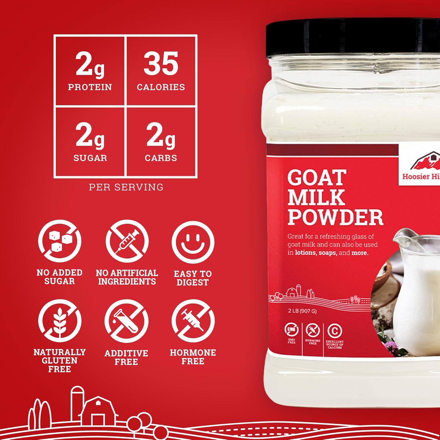 Hoosier Hill Farm Goat Milk Powder, 1LB (Pack of 1) - Image 4